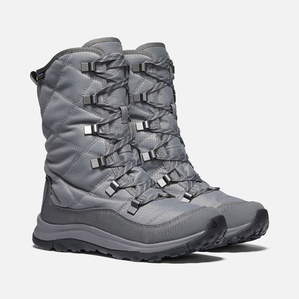 Botas de Invierno Keen Mexico Grises - Mujer Terradora Ii Lace Up Waterproof - XJ0586712